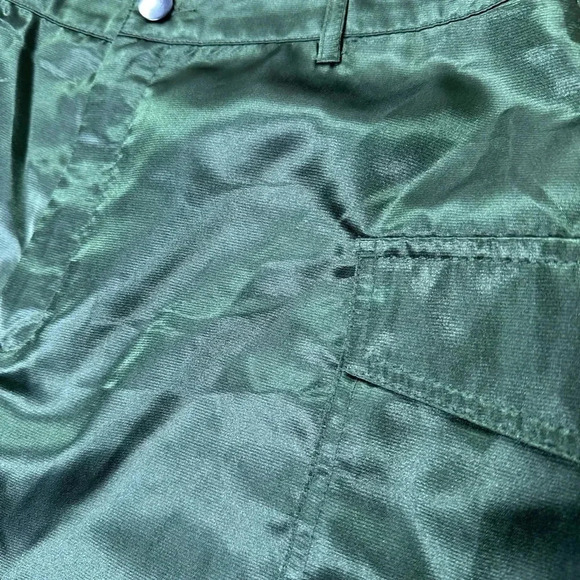 ASOS Green Satin Cargo Style Shorts - Picture 2 of 4
